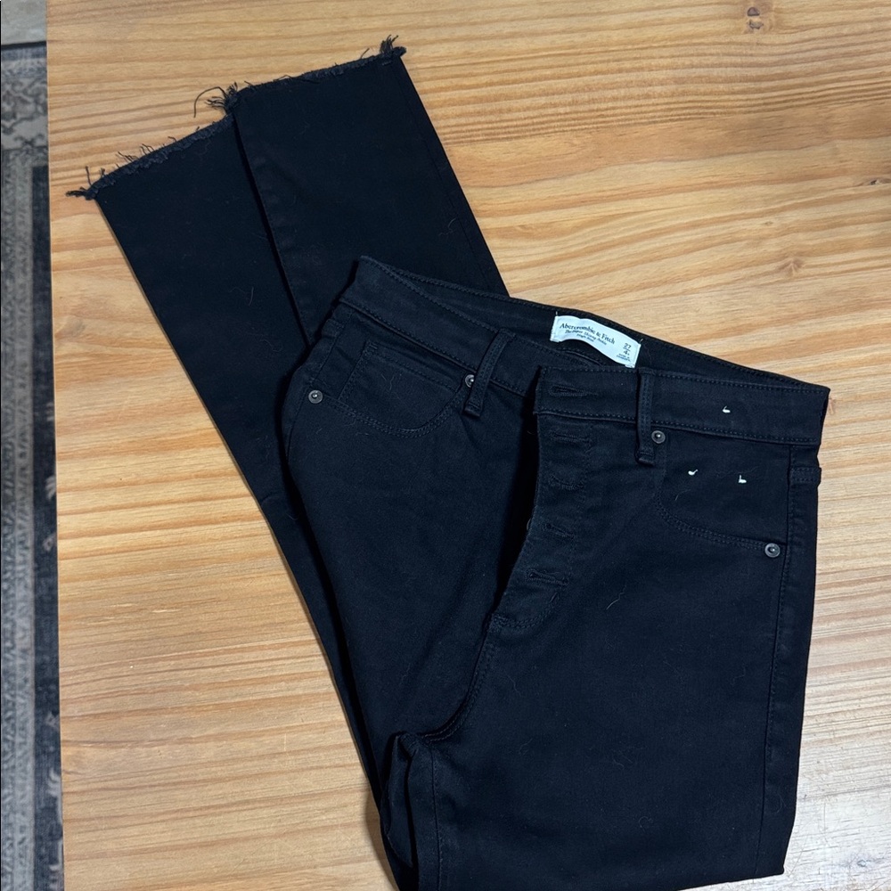 Abercrombie & Fitch Black Button-Fly Jeans